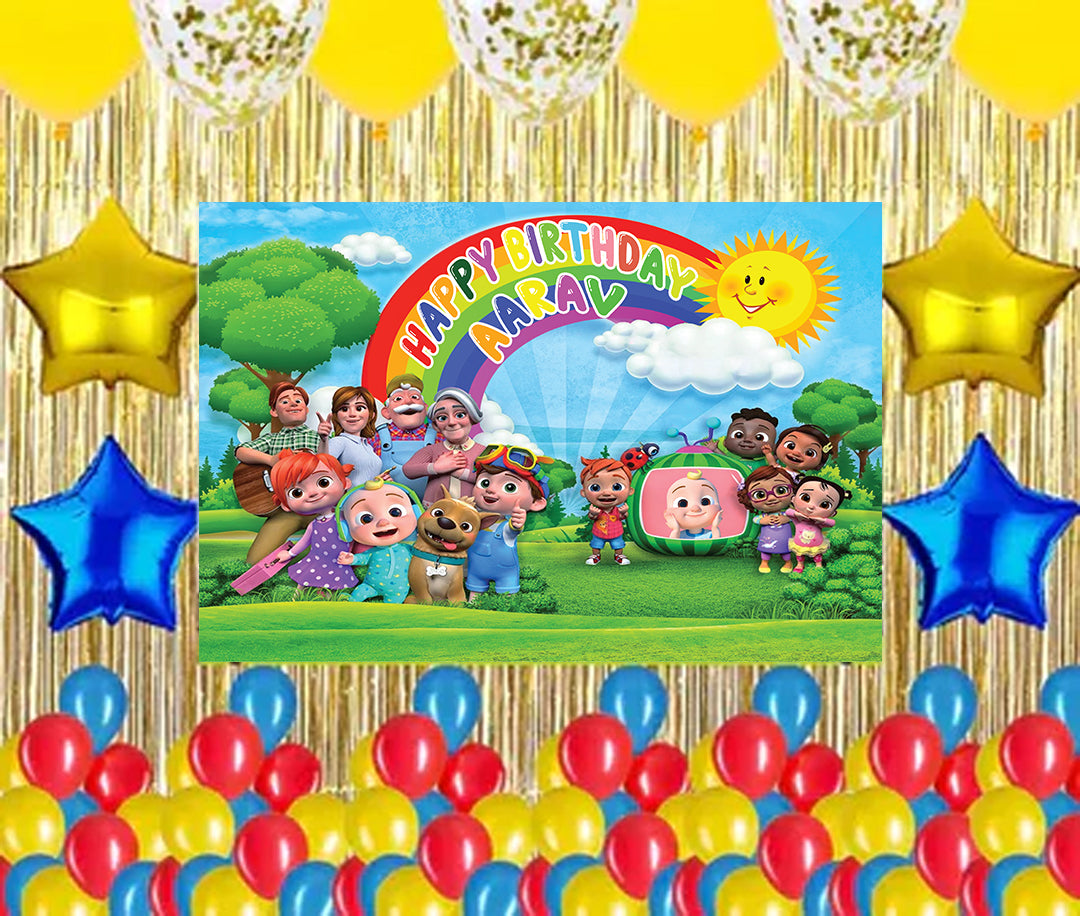 Cocomelon Theme Birthday Party Complete Party Set