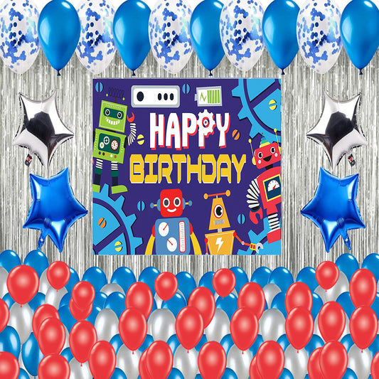 Robot Theme Birthday Party Decorations Complete Set