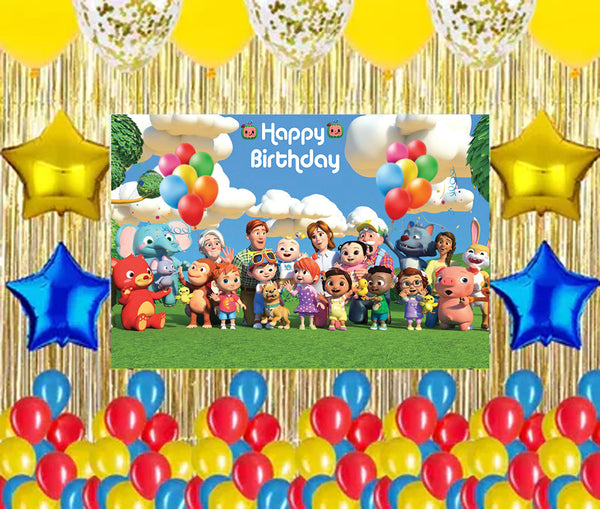 Cocomelon Theme Birthday Party Complete Party Set