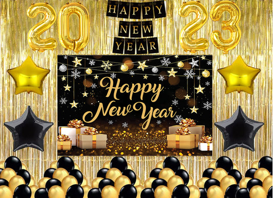 New Year Party Decorations Complete Set with Backdrop