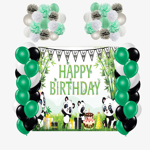 Panda Theme Birthday Party Complete Decoration Kit
