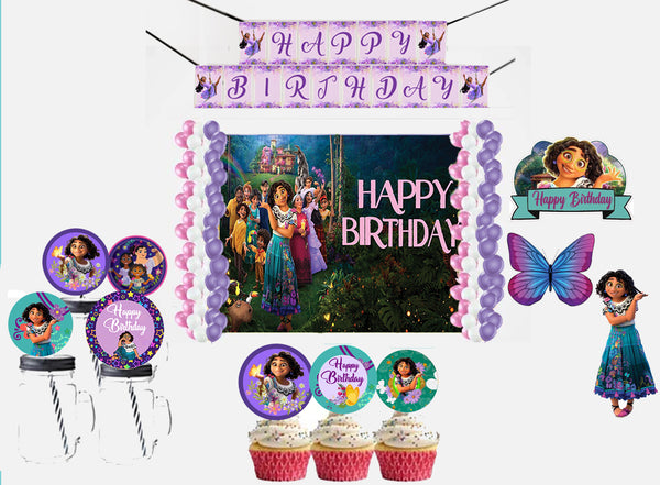 Encanto Theme Birthday Party Combo Kit with Backdrop & Decorations