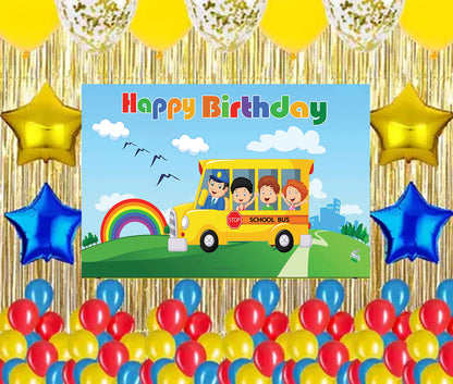 Wheels on the Bus Theme Birthday Party Complete Party Set