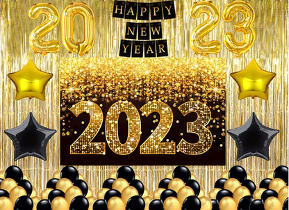 New Year Party Decorations Complete Set with Backdrop