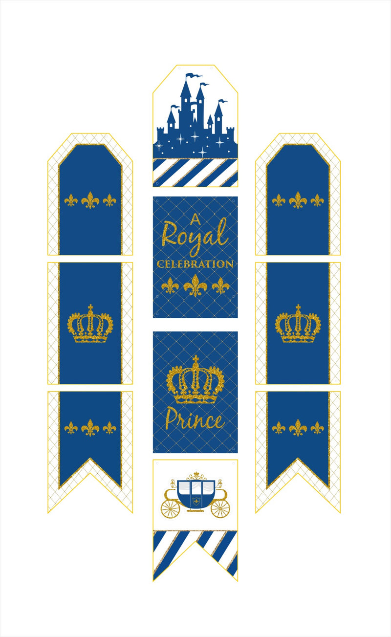 Prince Birthday Paper Door Banner for Wall Decoration