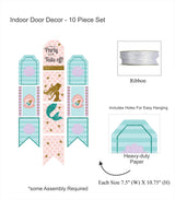 Mermaid Theme Birthday Paper Door Banner for Wall Decoration