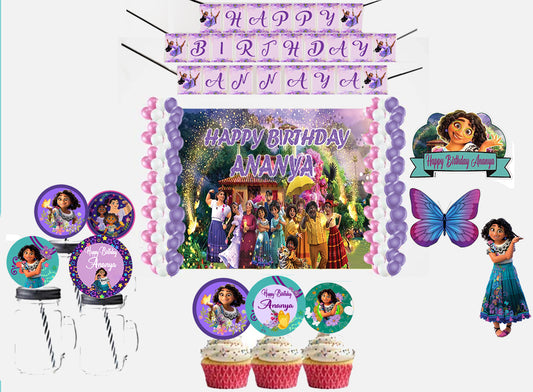Encanto Theme Birthday Party Combo Kit with Backdrop & Decorations