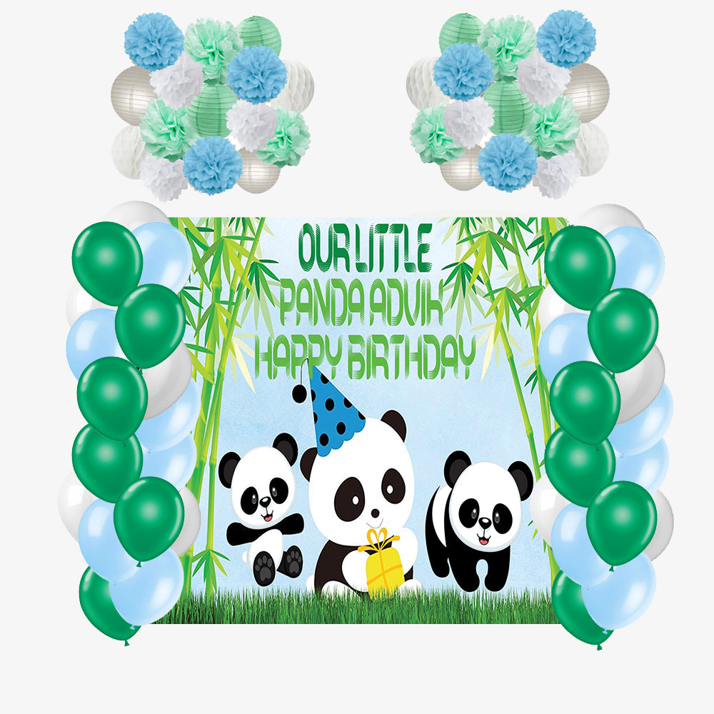 Panda Theme Birthday Party Complete Decoration Kit