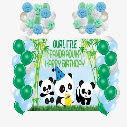 Panda Theme Birthday Party Complete Decoration Kit