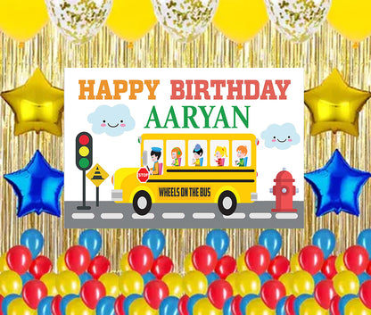 Wheels on the Bus Theme Birthday Party Complete Party Set