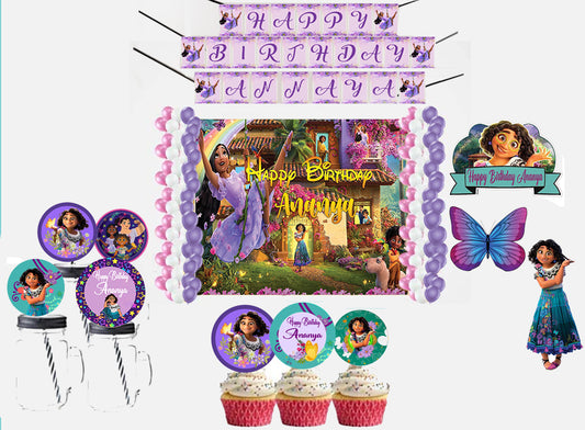 Encanto Theme Birthday Party Combo Kit with Backdrop & Decorations