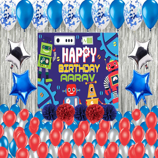 Robot Theme Birthday Party Decoration Combo Kit