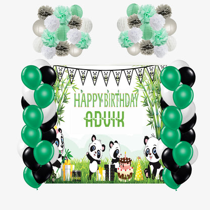 Panda Theme Birthday Party Complete Decoration Kit