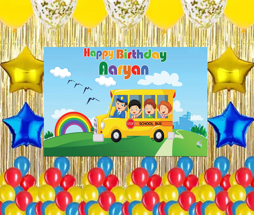 Wheels on the Bus Theme Birthday Party Complete Party Set