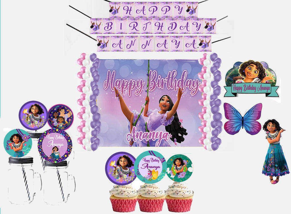 Encanto Theme Birthday Party Combo Kit with Backdrop & Decorations