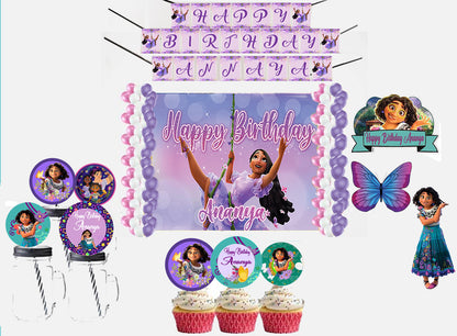 Encanto Theme Birthday Party Combo Kit with Backdrop & Decorations