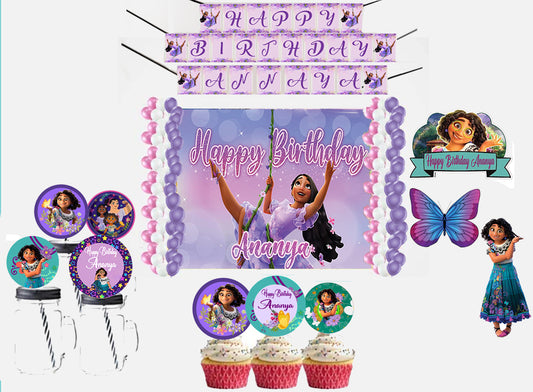 Encanto Theme Birthday Party Combo Kit with Backdrop & Decorations