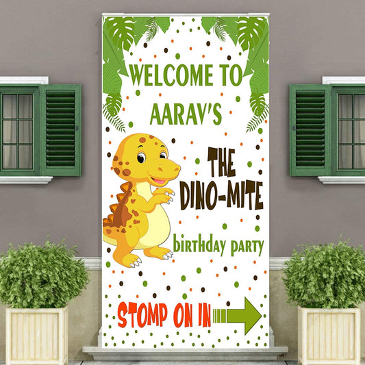 Dino Mite Customized Welcome Banner Roll up Standee (with stand)