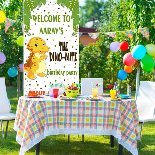 Dino Mite Customized Welcome Banner Roll up Standee (with stand)