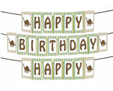 Personalized Dinosaur Banner For Birthday Decoration I Happy Birthday Banner