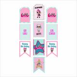 LOL Party Theme Birthday Paper Door Banner for Wall Decoration