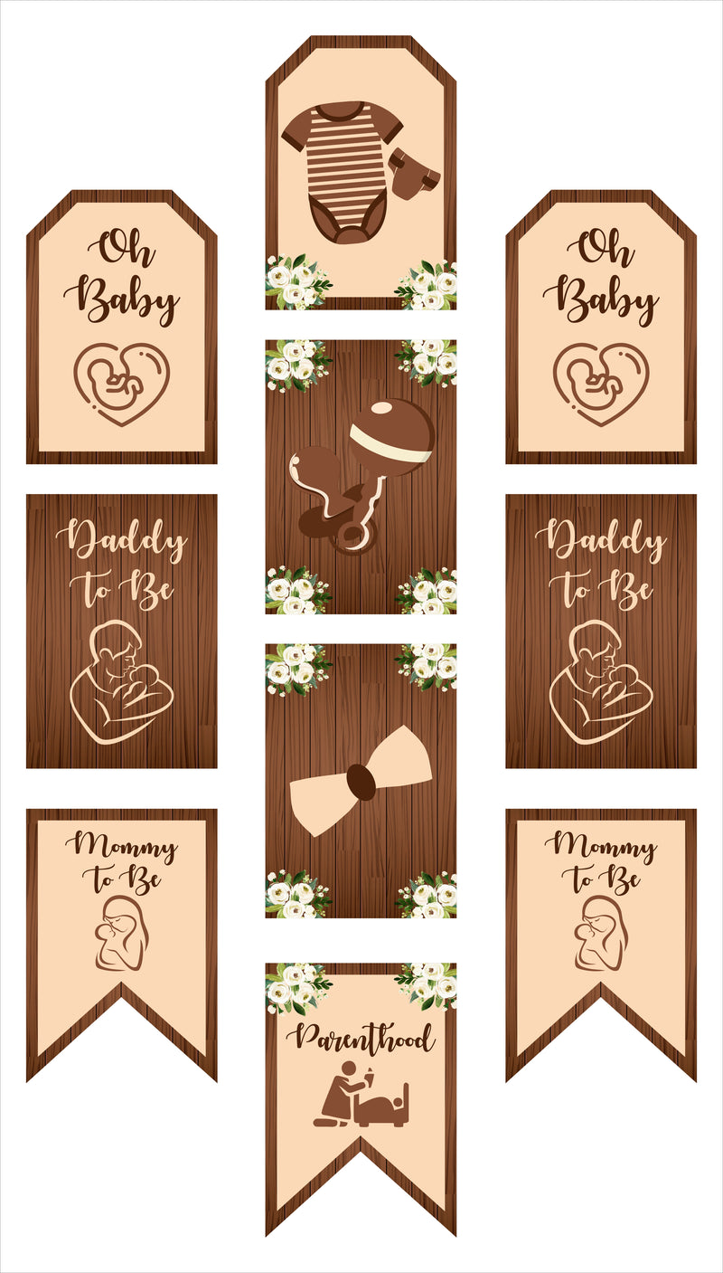 Oh Baby Paper Door Banner for Wall Decoration 