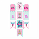 LOL Party Theme Birthday Paper Door Banner for Wall Decoration