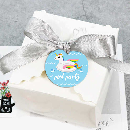 Pool Party  Birthday Thank You Gift Tags 