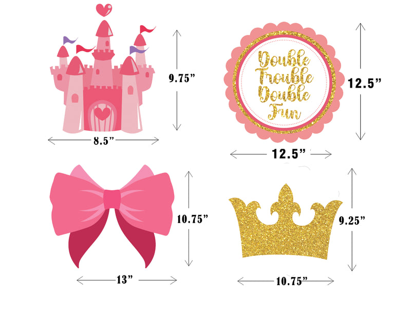 Twin Girl Theme Birthday Party Theme Hanging Set for Decoration