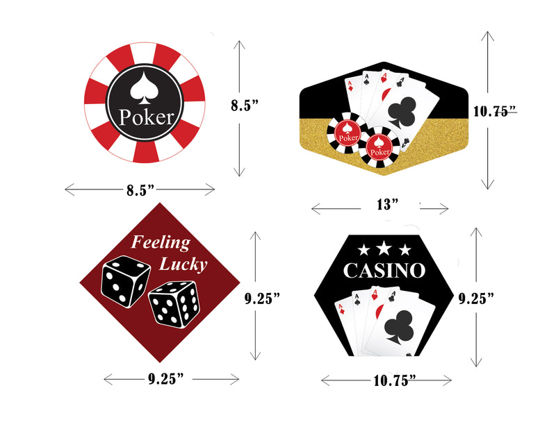 Casino/Card Party Hanging Set For Decoration