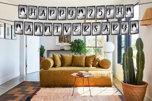 25th Anniversary Party Banner for Decoration