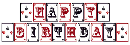 Casino/Card Party Banner For Decorations