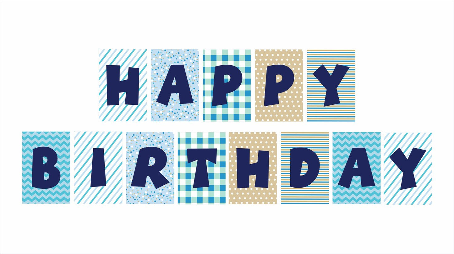Personalized One is Fun -Boys Banner For Birthday Decoration I Happy Birthday Banner