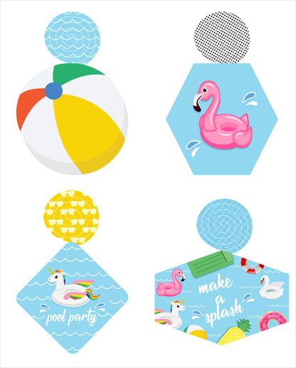 Pool Party Birthday Hanging Set for Decoration 