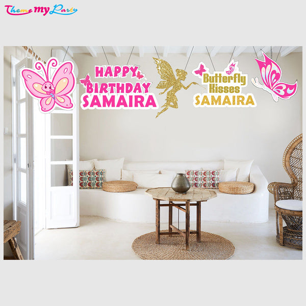 Butterflies & Fairies Theme Birthday Party Hanging Set for Decoration