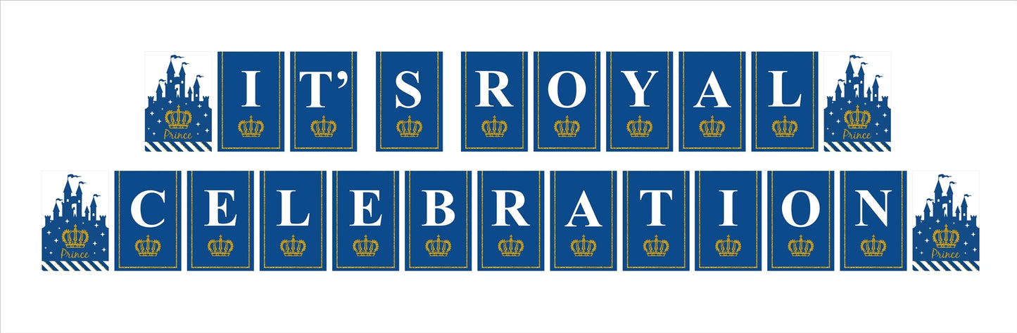 Prince Birthday Party Banner for Decoration