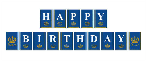 Prince Birthday Party Banner for Decoration