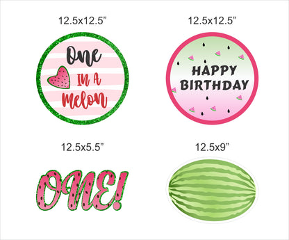 One In A Melon Theme Birthday Party Theme Hanging Set for Decoration 