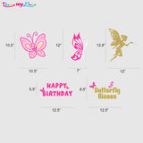 Butterflies & Fairies Theme Birthday Party Hanging Set for Decoration