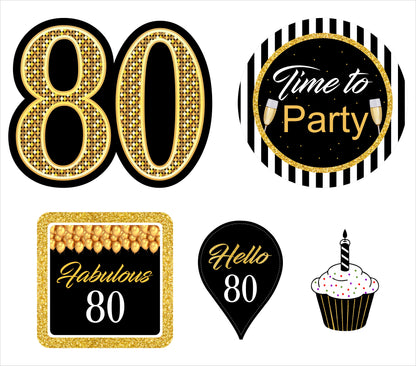 80th Birthday Party Theme Hanging Set for Decoration 