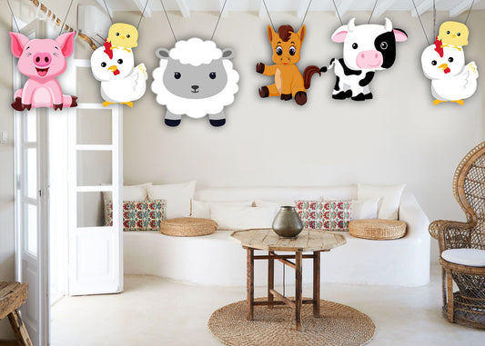 Farm Animal Theme Birthday Party Theme Hanging Set for Decoration