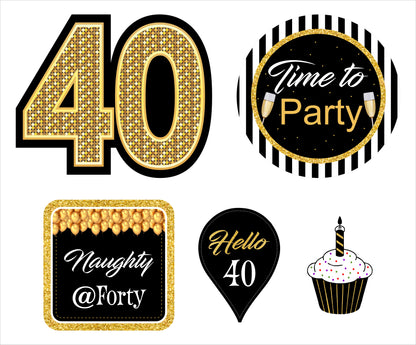 40th Birthday Party Theme Hanging Set for Decoration 