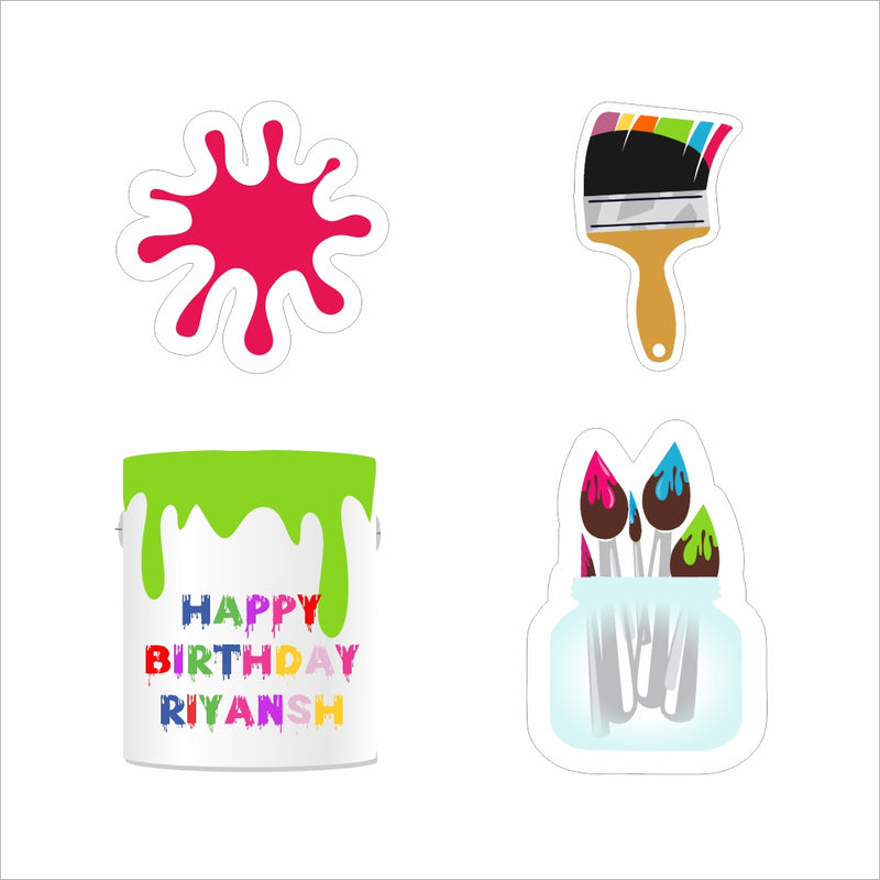 Art and Paint Theme Birthday Party Hangings