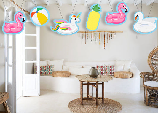 Pool Party Birthday Hanging Set for Decoration 