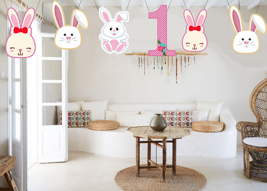 Some Bunny Is One Birthday Party Theme Hanging Set for Decoration