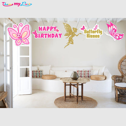 Butterflies & Fairies Theme Birthday Party Hanging Set for Decoration