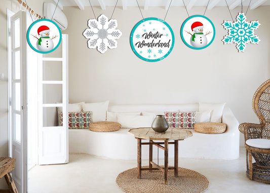 Winter Wonderland Theme Birthday Party Hanging Set for Decoration