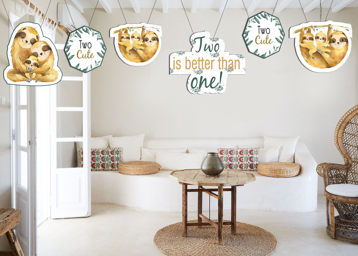 Twins Baby Theme Birthday Party Theme Hanging Set for Decoration 
