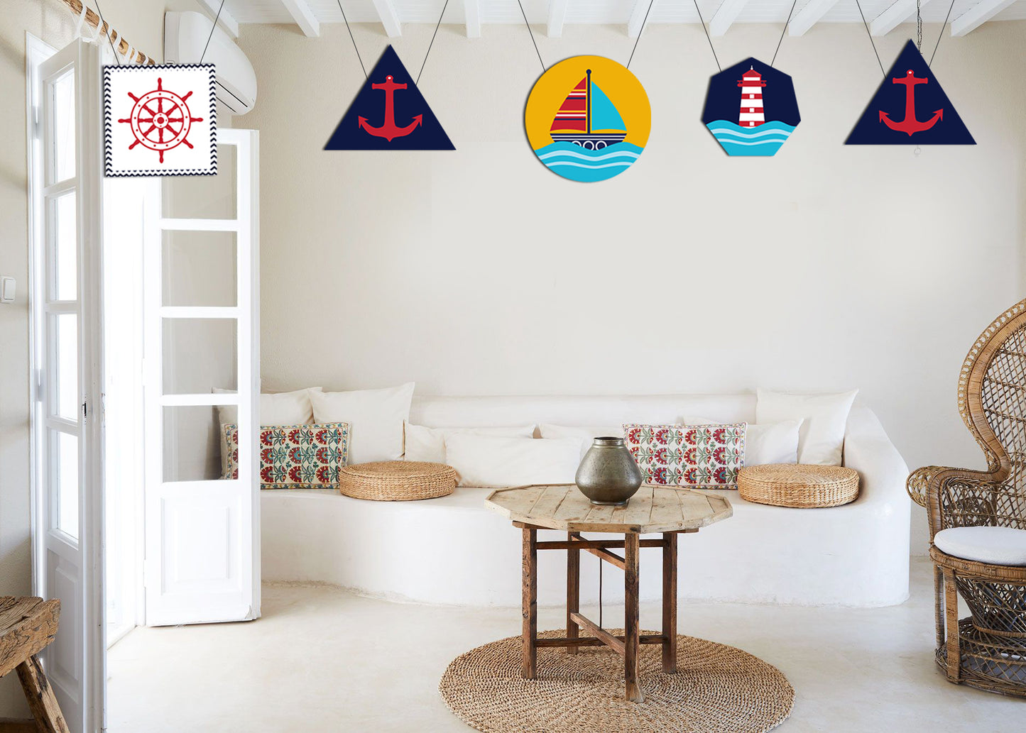 Nautical Ahoy  Theme Birthday Party Theme Hanging Set for Decoration 