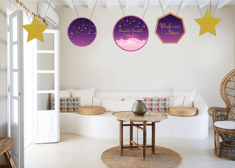 Twinkle Twinkle Little Star Theme Birthday Party Hanging Set for Decoration